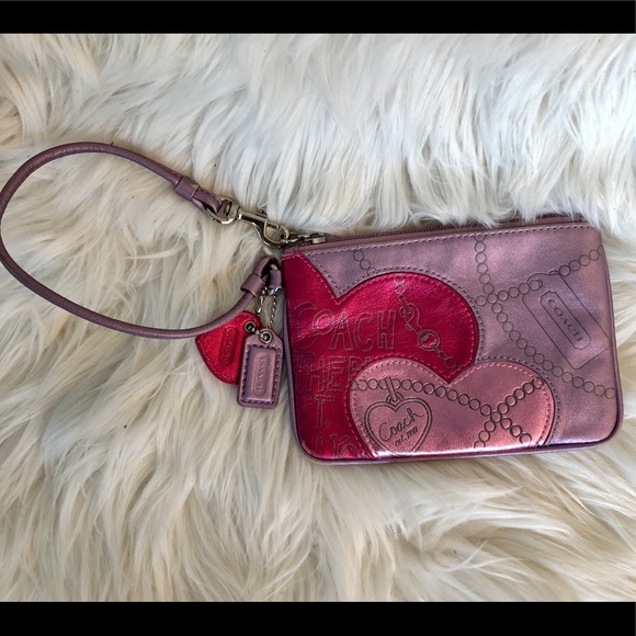 Coach Wristlet, Pink and Purple Metallic, GUC - Picture 7 of 9